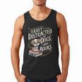 Easily Distracted By Dogs And Books Reader Animal Dog Men Tank Top