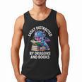 Easily Distracted By Dragons And Books Men Tank Top