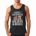 Easily Distracted By Goldens & Books Golden Retriever Dog Men Tank Top Easily Distracted By Goldens & Books Golden Retriever Dog Men Tank Top