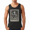 Floral The Reader Tarot Card Skeleton Reading Book Men Tank Top