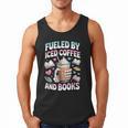 Fueled By Iced Coffee And Books Book Lover Retro Men Tank Top