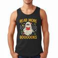 Ghost Reading Books Teacher Student Halloween Read More Book Men Tank Top