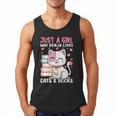 Girl Who Loves Cats And Books Cute Men Tank Top