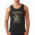 Good Girls Read Bad Books Vintage Skeleton Reader Men Tank Top
