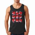 Heart Reading Books Valentine Teacher Boys Girls Book Lover Men Tank Top