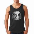 Hedgehog Reading Book Full Moon Lake Scenery Men Tank Top
