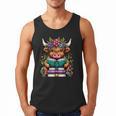 Highland Cow Book Floral Bookworm Men Tank Top Highland Cow Book Floral Bookworm Men Tank Top