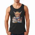 Highland Cow Reading Book Librarian Library Men Tank Top Highland Cow Reading Book Librarian Library Men Tank Top