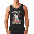 Just A Girl That Loves Cats And Books Cute Cat & Bookwork Men Tank Top Just A Girl That Loves Cats And Books Cute Cat & Bookwork Men Tank Top