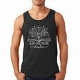 Just One More Chapter Bookish Book Reading Botanical Book Men Tank Top
