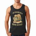 Just One More Chapter Sloth Sleeping On Books Reading Men Tank Top
