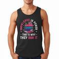 Knowledge Is Power Book Club Librarian Read Banned Books Men Tank Top