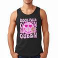 Library Book Fair Queen Vibe Groovy Tie Dye School Reading Men Tank Top