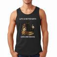 Life Is Better With Cats And Books Cute Cat Lover For Men Women Kids Men Tank Top