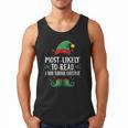 Most Likely To Read A Book Matching Christmas Elf Men Tank Top