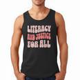 Literacy And Justice For All Book Lover Men Tank Top