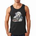 Old English Sheepdog Books Reading Dog Breed Graphic Men Tank Top