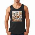 Owl Learning To Cook With Cookbook Chef Apron Stove Cooking Men Tank Top Owl Learning To Cook With Cookbook Chef Apron Stove Cooking Men Tank Top
