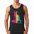 Pansexual Pride Celestial Cat Sitting Book LGBTQ Pan Colors Men Women Men Tank Top