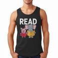 Pig Elephant Reading Cute Book Lover Bookworm Boys Girls Kid Men Tank Top