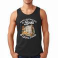 Quilting Sewing Machine Quilter Easily Distracted By Book Men Tank Top