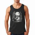 Rabbit Reading Book Full Moon Lake Scenery Men Tank Top