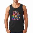 Rainbow Pride Bigfoot Reading Book With Heart Glasses Men Tank Top