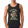 Read Books Be Kind Stay Weird Raccoon Coffee Lover Reading Men Tank Top