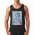 The Reader Retro Reading Skeleton Books Flowers Tarot Card Men Tank Top
