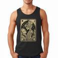 The Reader Tarot Card Book Lover Skeleton Reading Book Men Tank Top
