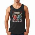Reading Book Lover School Librarian Hooray It's Library Day Men Tank Top
