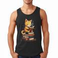 Reading Cat Books Cute Men Tank Top
