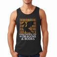 Reading Dragon Easily Distracted By Dragons And Books Men Tank Top