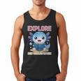 Readsolotl Kawaii Axolotl Book Lover Reading Men Tank Top