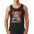 Readsolotl Kawaii Axolotl Reading Book Lover Men Tank Top