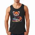 Red Panda Books Lover Reading Bookworm Men Tank Top