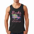 Retro Books Are My Love Language Valentine Book Lovers Men Tank Top