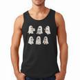 Retro Ghost Reading Books Halloween Bookish Ghost Bookworm Men Tank Top