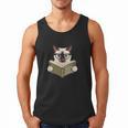 Siamese Cat Reading Book How To Train Your Human Humorous Men Tank Top