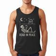 Skeleton Read In Peace Halloween Book Graphic Bookish Men Tank Top Skeleton Read In Peace Halloween Book Graphic Bookish Men Tank Top