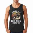 Skier BOOKS ARE GREAT BUT SKIS ARE BETTER Vintage Men Tank Top