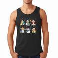 Snowman Reading Books Teacher Christmas Librarian Bookworm Men Tank Top