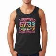Survived 67 Days Of School Ice Cream Drip Apple Pencil Book Men Tank Top Survived 67 Days Of School Ice Cream Drip Apple Pencil Book Men Tank Top