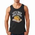 Taco Books Mexican Reading Teacher Book Lovers Bookish Men Tank Top
