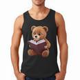 Teddy Bear Reading a Book Men Tank Top