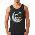 UFO Alien Astronaut Reading Book In Space Men Tank Top