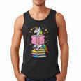 Unicorn Read Reading Book Librarian America Girls Women Men Tank Top