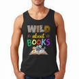 Wild About Reading Books Reader Bookworm Animals Book Lover Men Tank Top