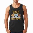 Wild About Reading Cute Animal Book Lover Kids Men Tank Top