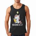 Women's Reading Is Lit Unicorn Library English Teacher Book Lover Men Tank Top